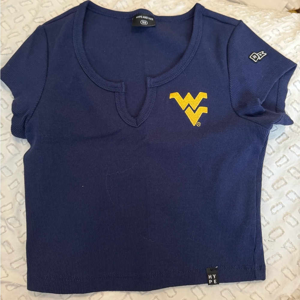 Hype and Vice Women's WVU Crop Top